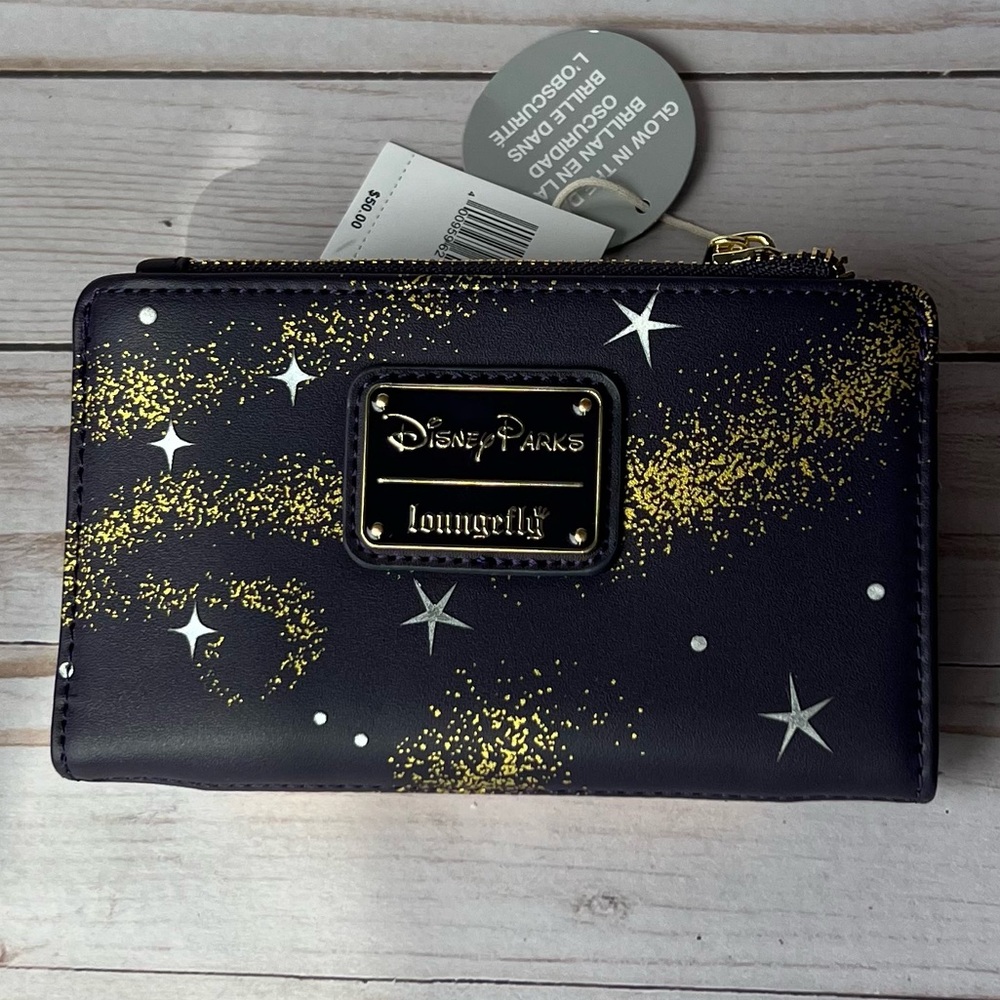 Loungefly Disney Parks Purple Starry Wallet - Picture 2 of 11